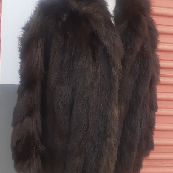 Vtg Fox Fur Jacket Hollywood Glam M/ L - Picture 2 of 6